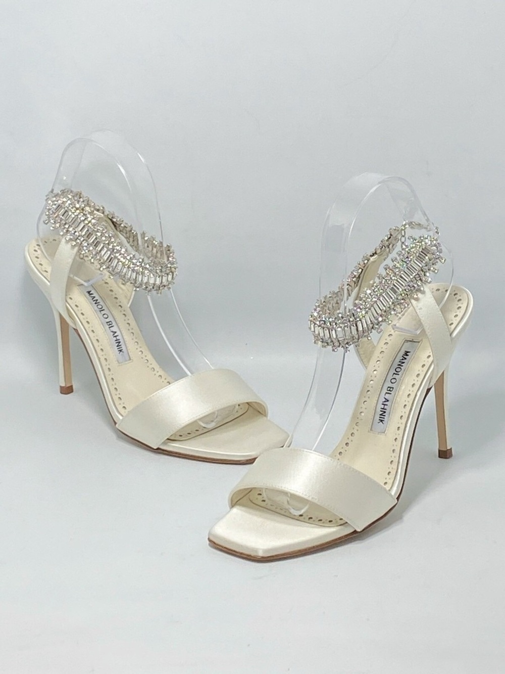 Manolo Blahnik Parinasan Embellished Heel Sandals